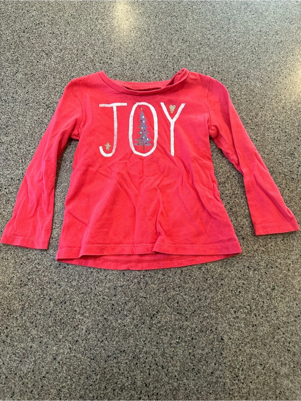 OshKosh B'gosh Red Long-Sleeve 'JOY' Graphic Tee